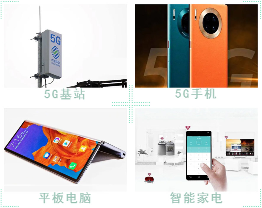 ��·��PCB��������Ӧ����5G��վ,5G�ֻ�,ƽ�����,���ܼҵ�