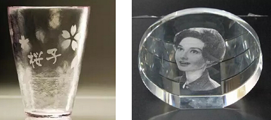 紫外激光打标机，，，，，，，，见证玻璃打标图案工艺的崛起